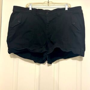 Torrid womens Black Feel the Fit  Roll Tab Shorts Size 24